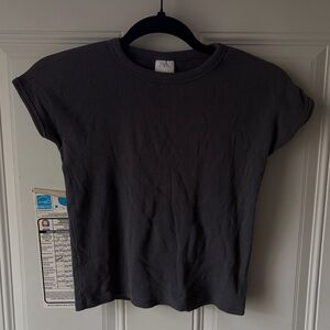 Zara Kids Ribbed Cap Sleeve Baby Tee